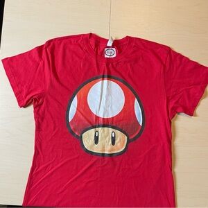 Official Authentic Nintendo Women Mushroom Short Sleeve - Red - Large